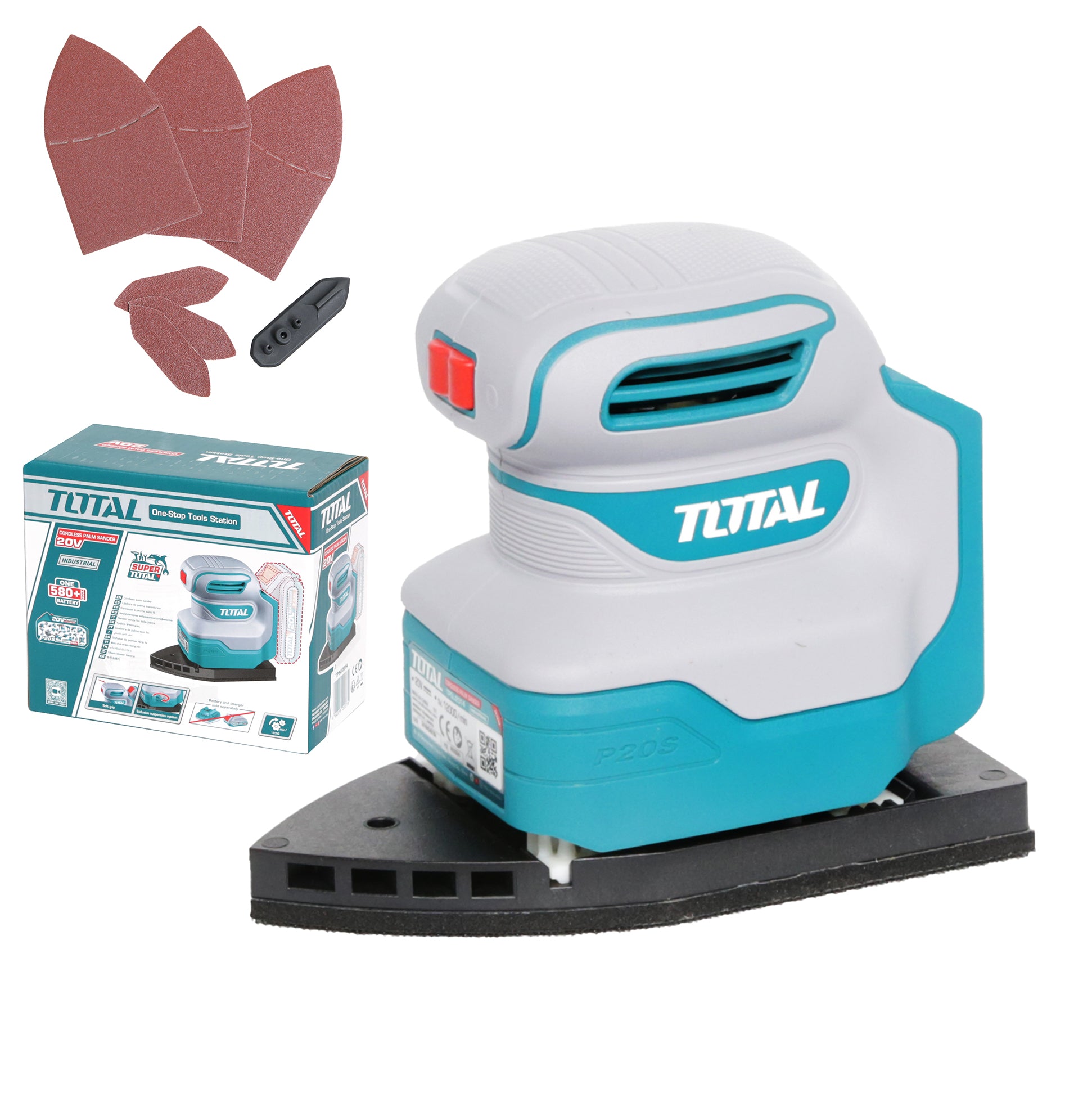 Total Li-Ion 20V Cordless Palm Sander (Battery Not Included) - TPSLI2014