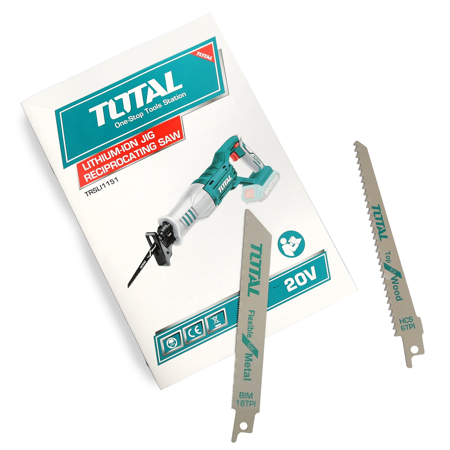 Total Li-Ion 20V Jig Reciprocating Saw (Battery not included) - TRSLI1151