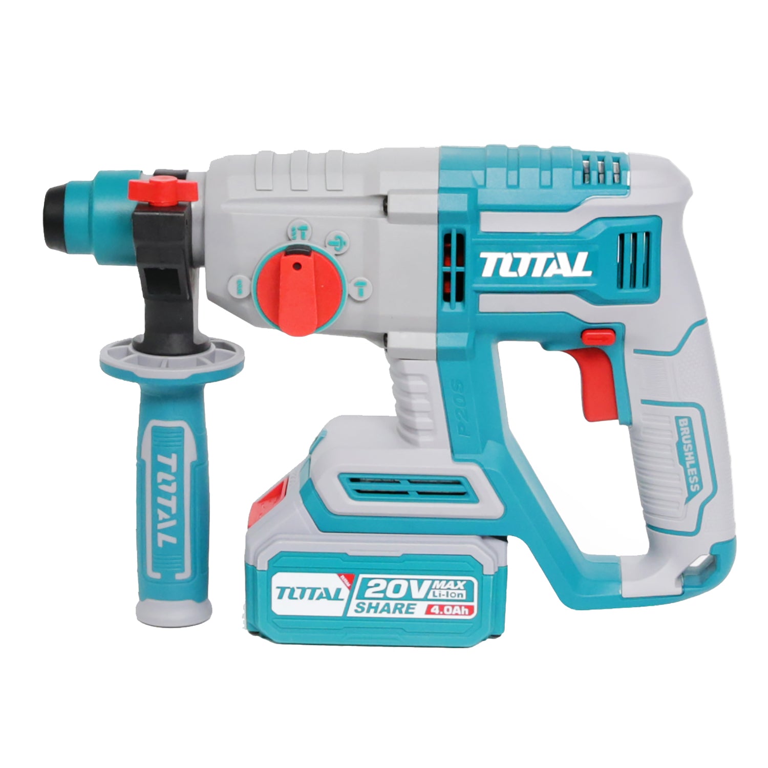 Total Li-Ion 20V Rotary Hammer (with Battery & Charger) - TRHLI202081