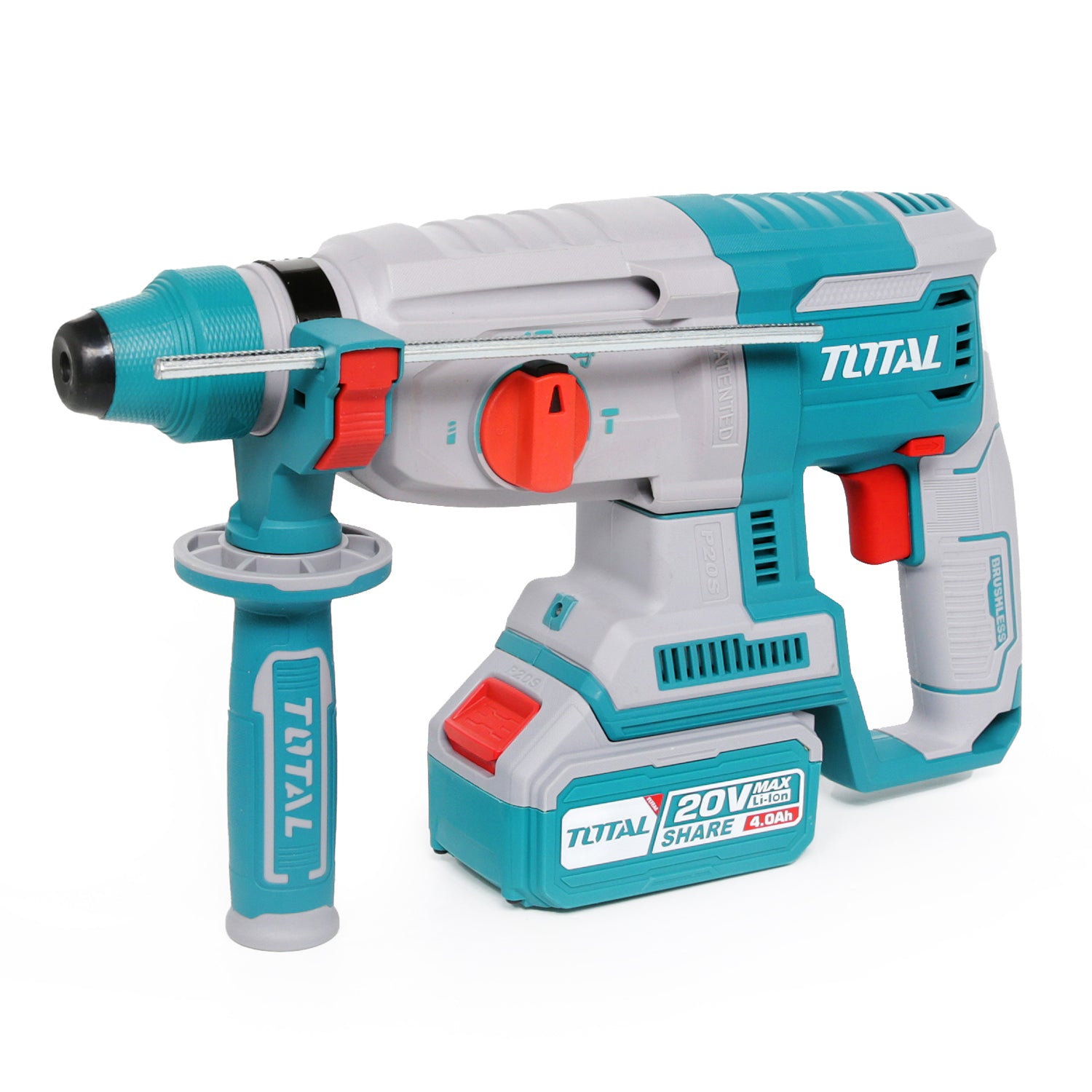 Total Li-Ion 20V Rotary Hammer (with 2 x Batteries & Charger) - TRHLI202287