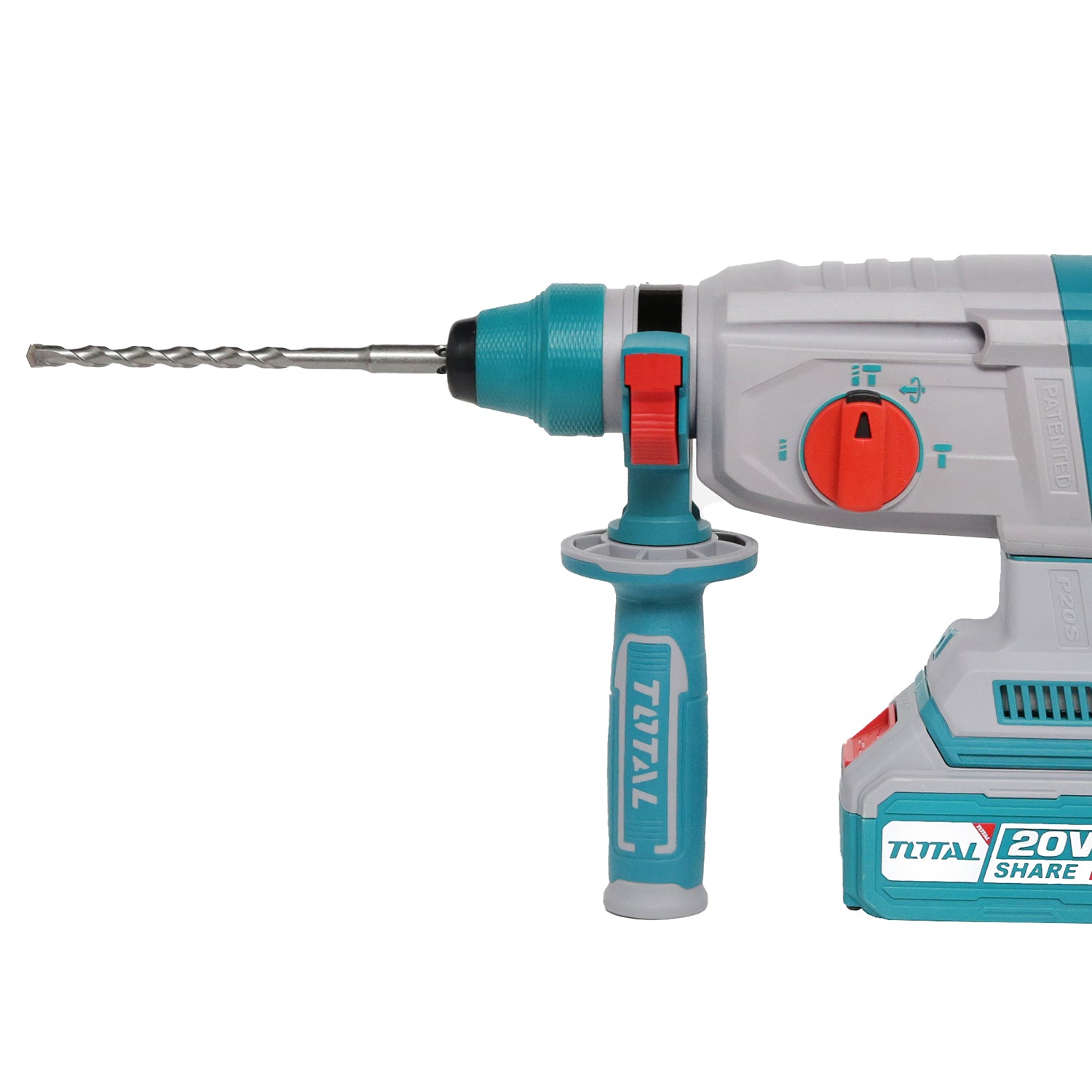 Total Li Ion 20V Rotary Hammer with 2 x Batteries Charger TRHLI2