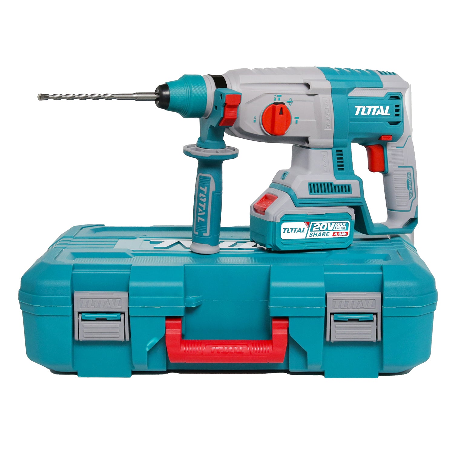 Total Li-Ion 20V Rotary Hammer (with 2 x Batteries & Charger) - TRHLI202287