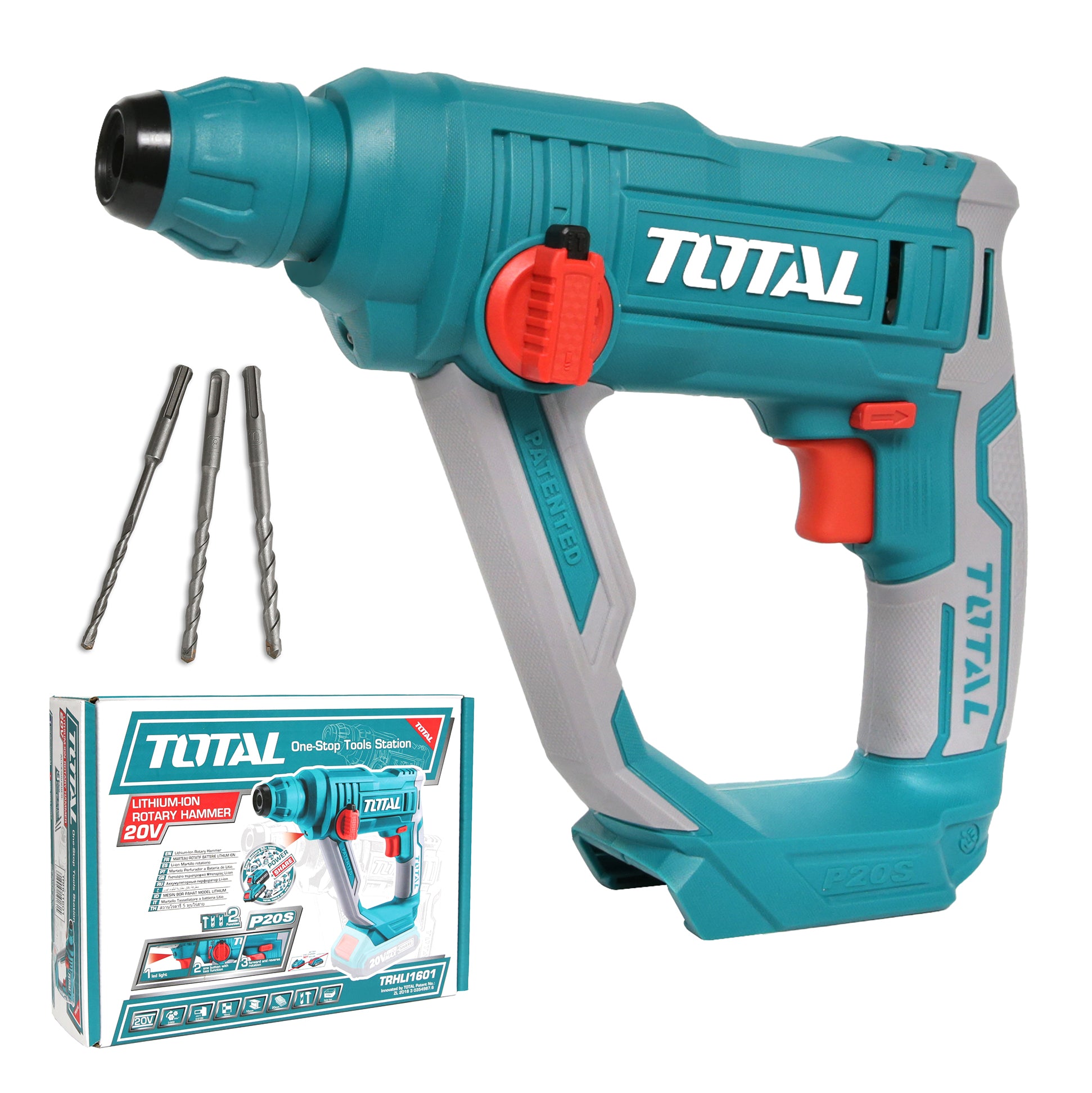 Total Li-Ion 20V Rotary Hammer SDS Plus (Battery not included) - TRHLI1601