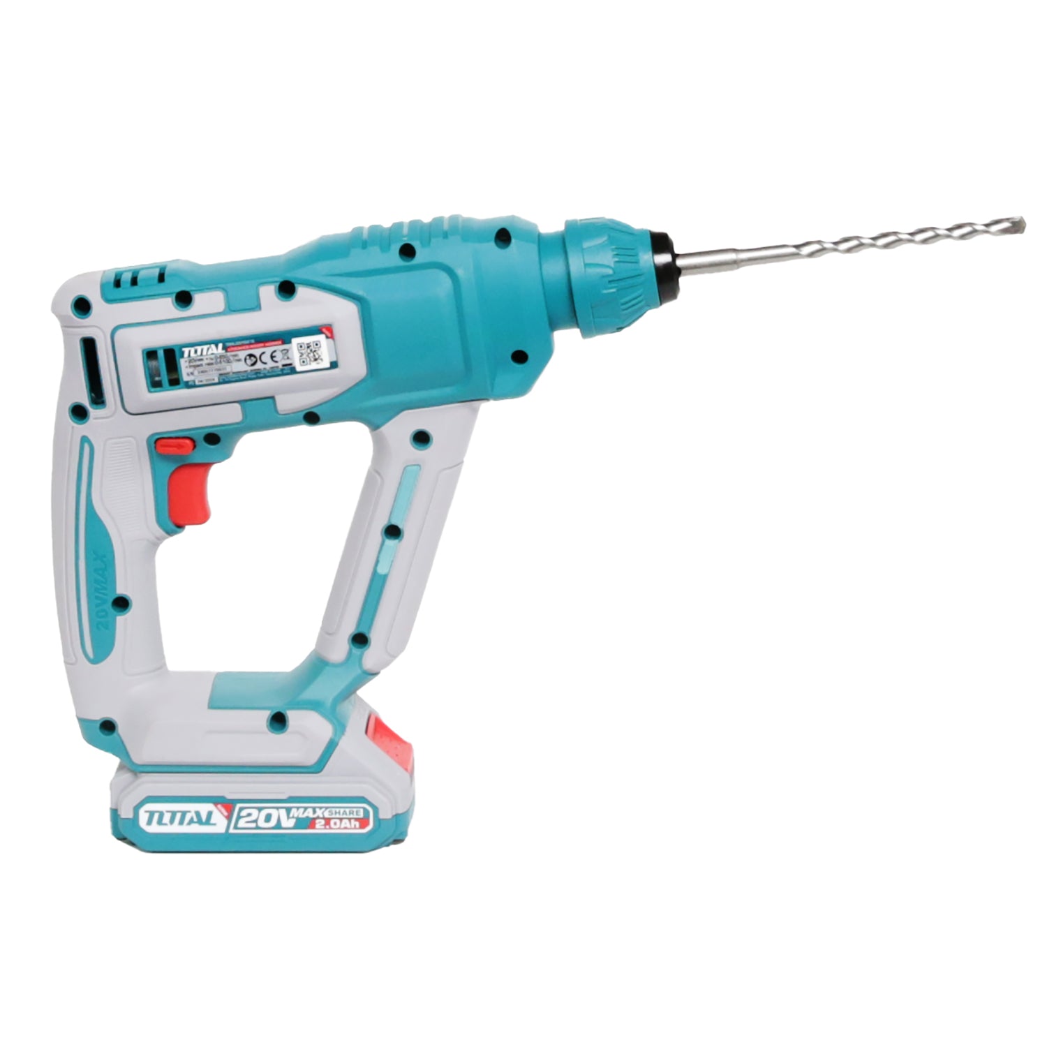 Total Li-Ion 20V Rotary Hammer (with Battery & Charger) - TRHLI201681E