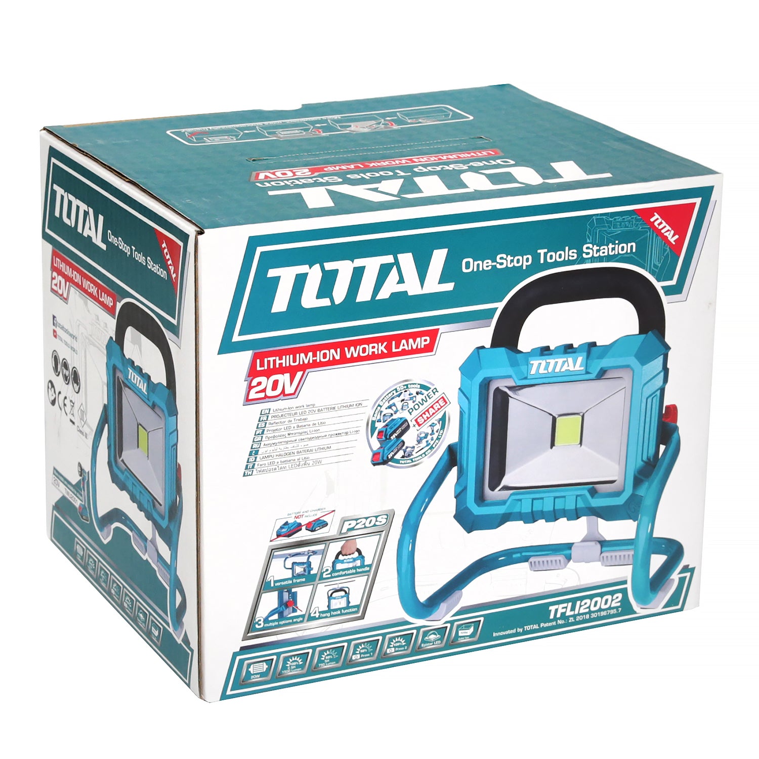 Total Li-Ion 20V Work Lamp (Battery not included) - TFLI2002