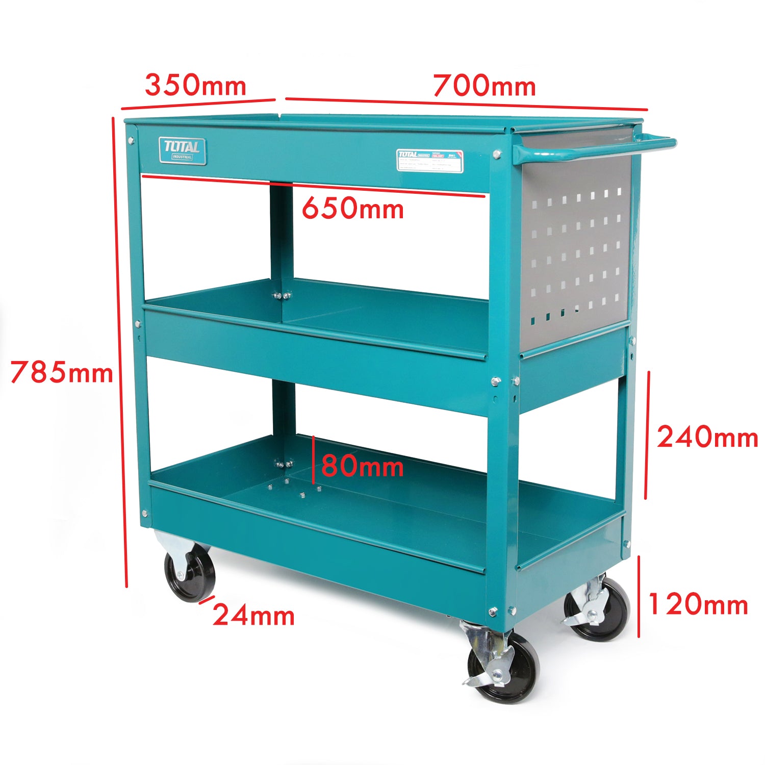 Total Mobile 3 Tray Tool Cart - THPTC301