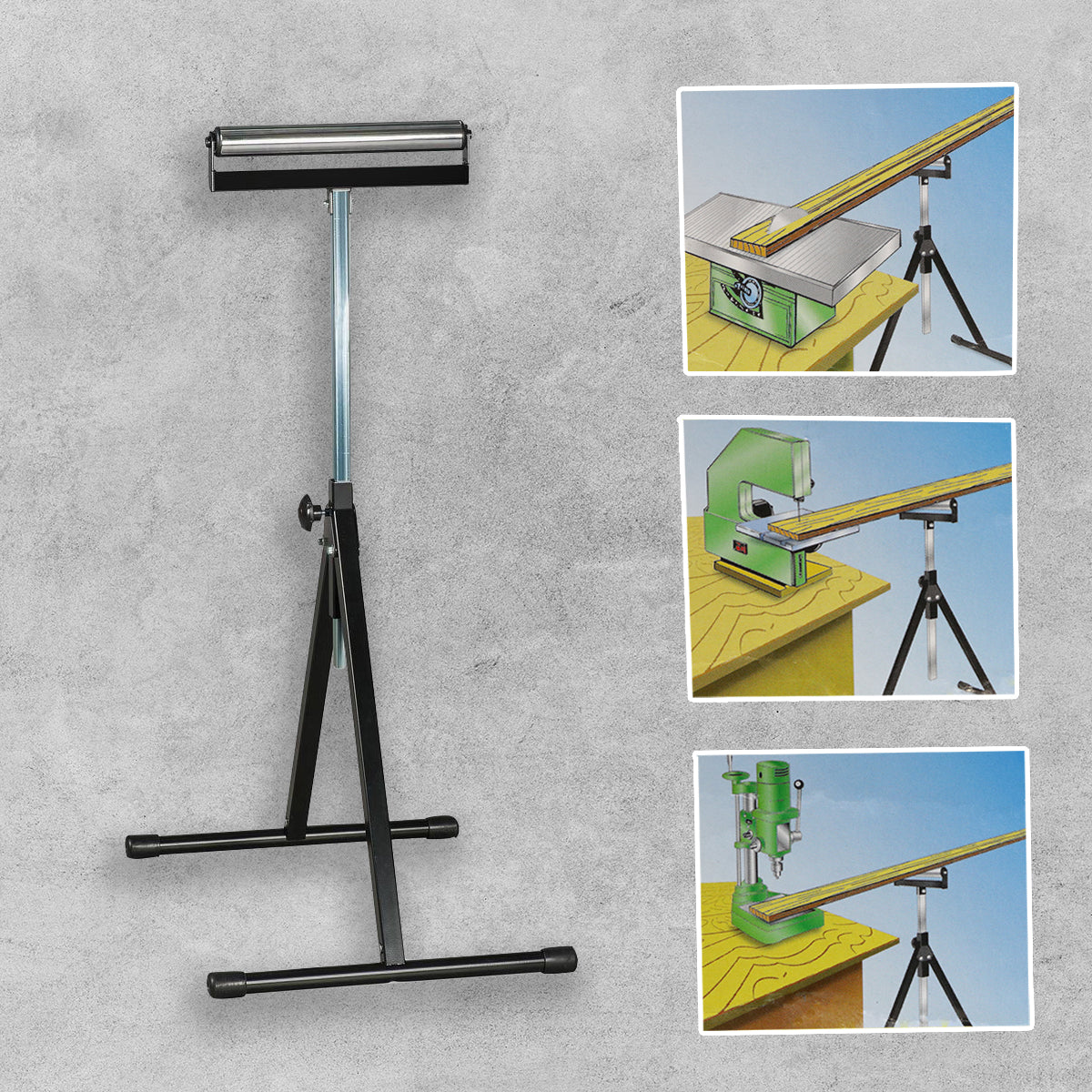 Adjustable Fold Flat Roller Trestle Stand by Axminster, sold by In-Excess