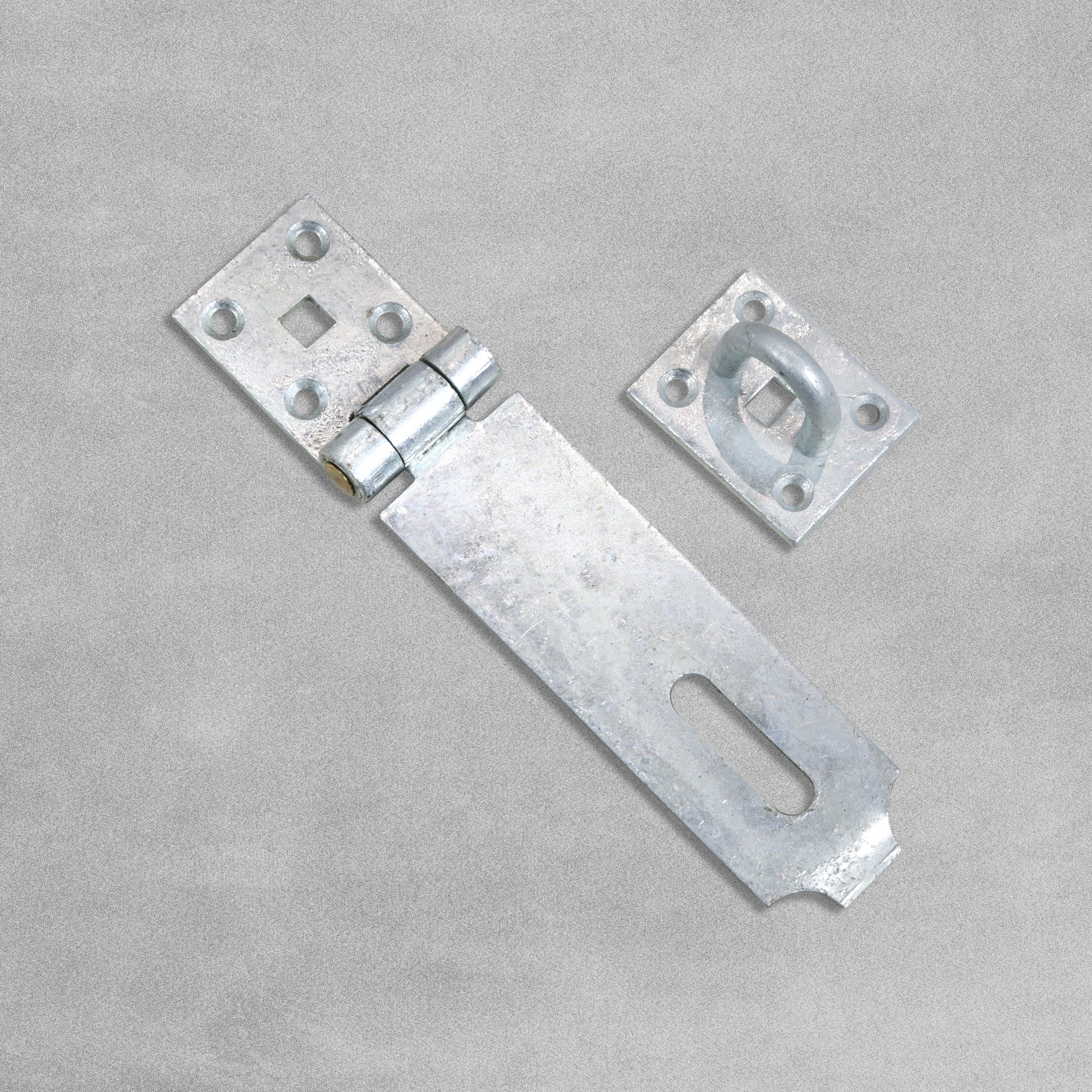 Heavy Hasp & Staple Galvanised with Brass Pin - 175mm / 7"