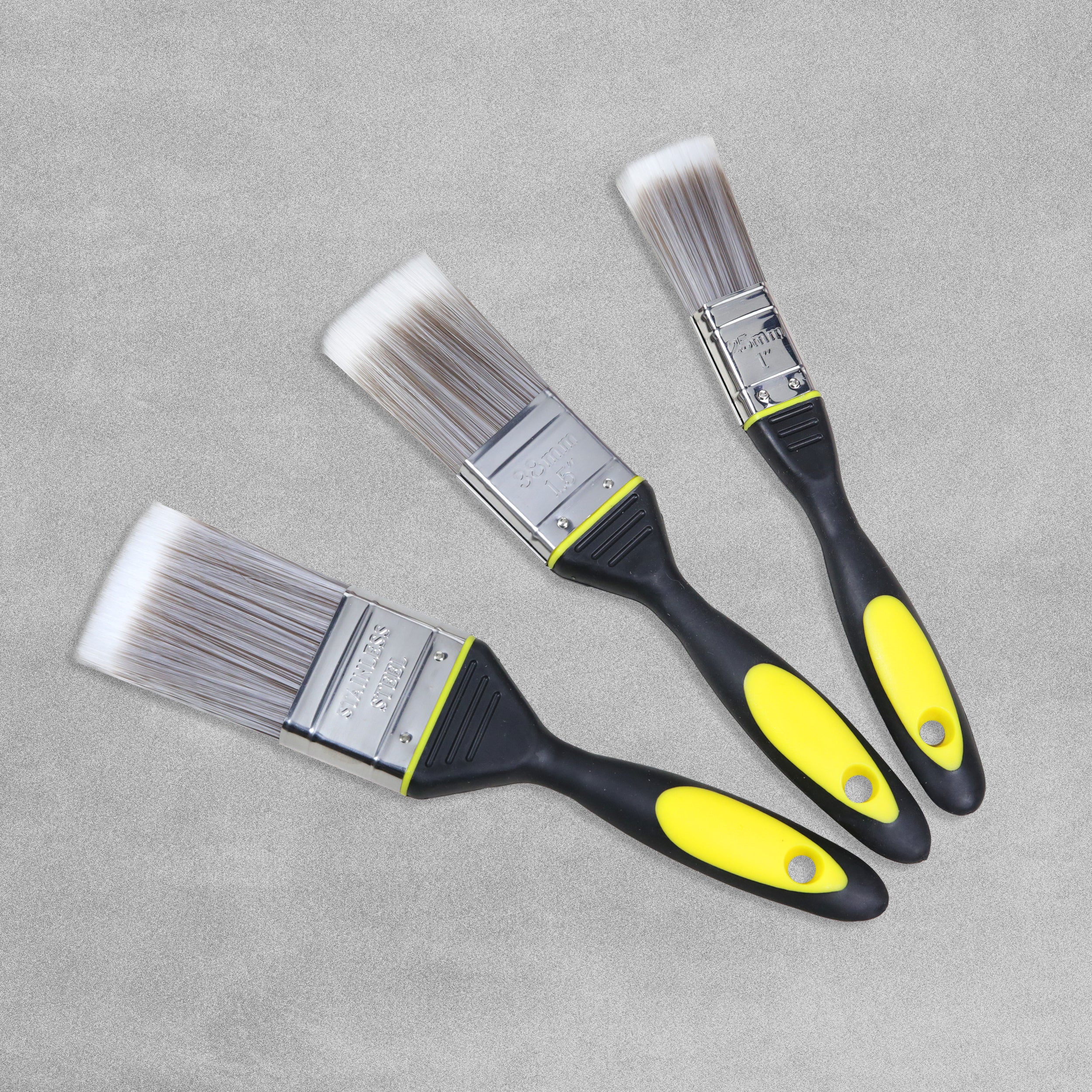 Synthetic 3 Piece Paint Brush Set