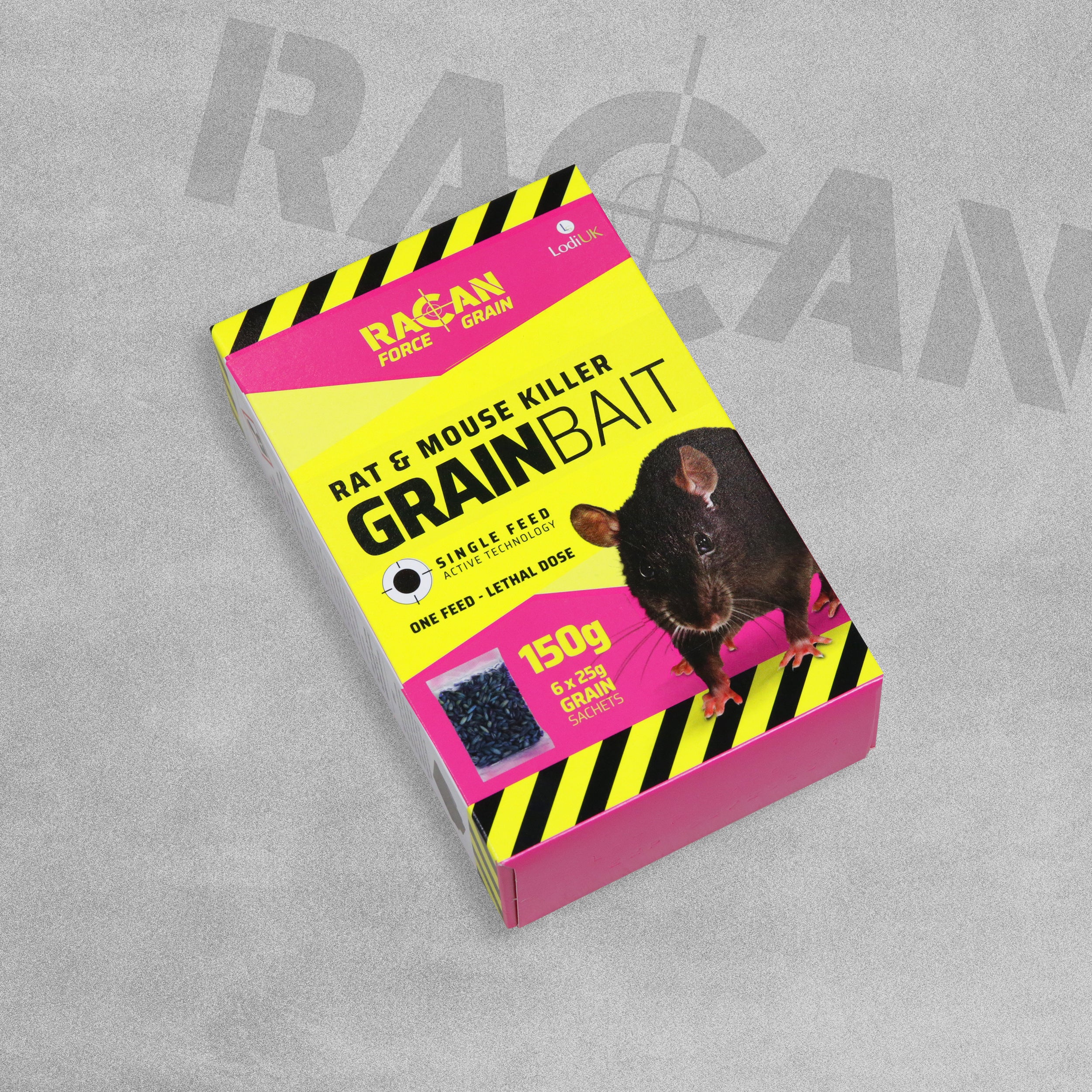 Racan Force Rat & Mouse Killer Grainbait Sachets - 6 x 25g