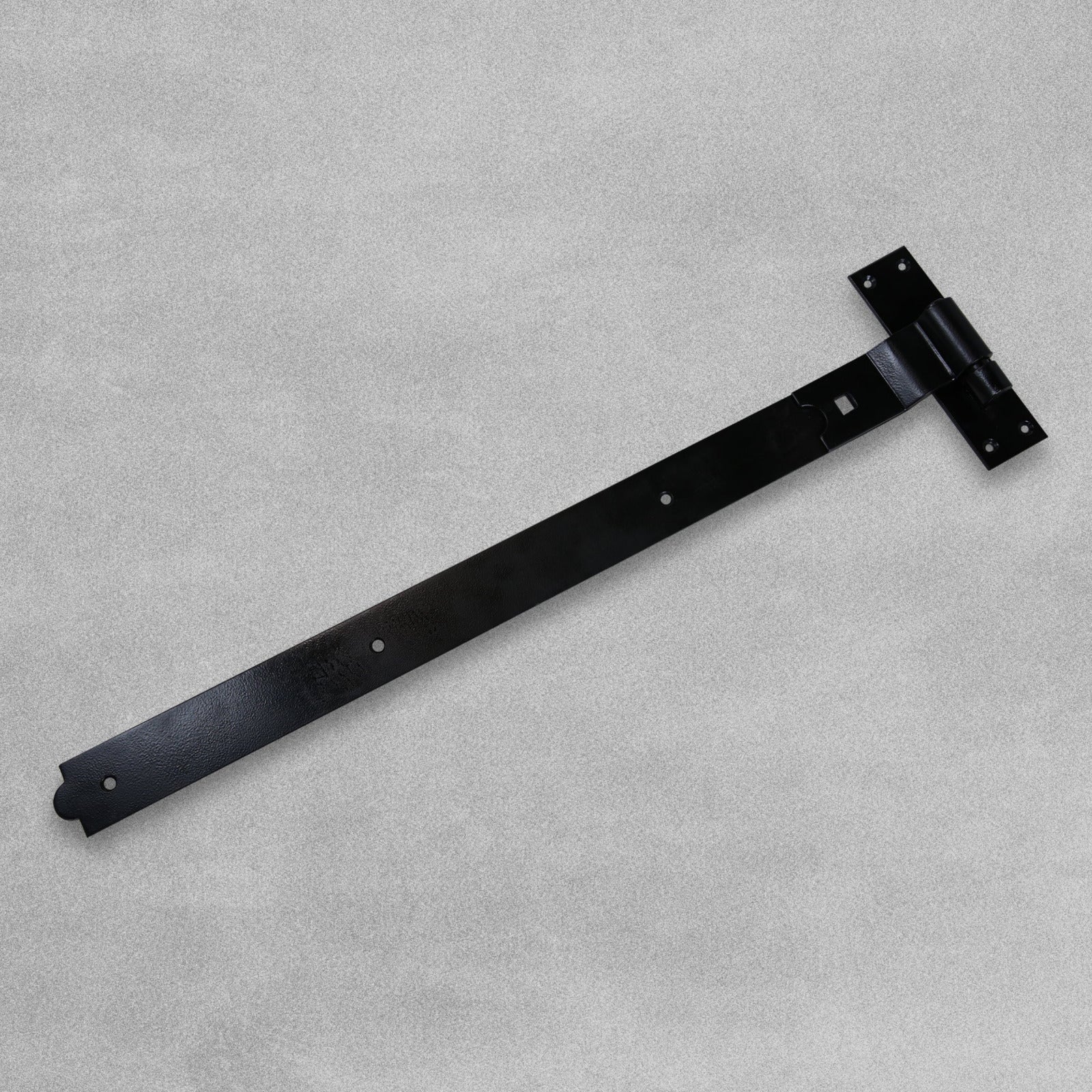 760mm/30" Cranked Band & Hook Plate Black Painted Heavy Duty Gate Hinge