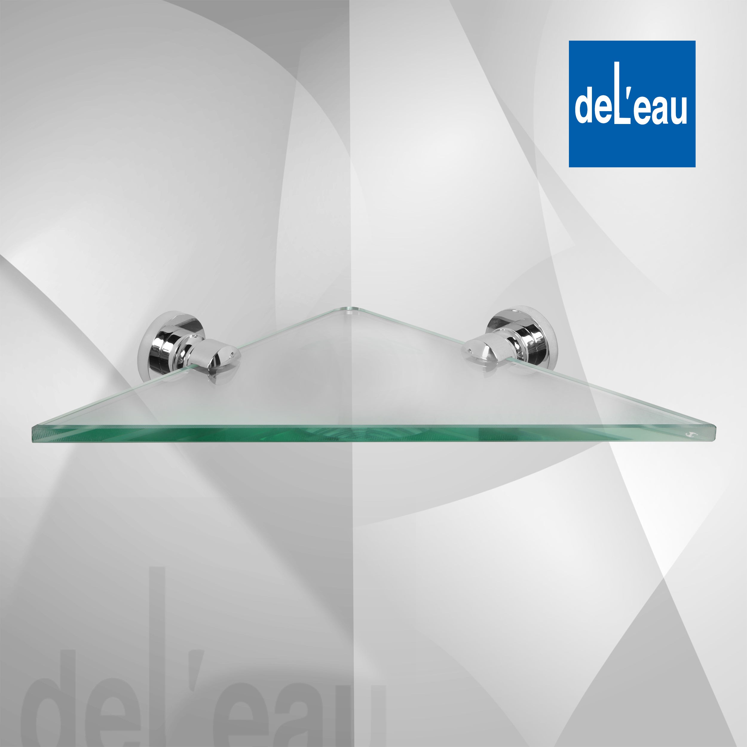 De L'eau Adagio Glass Corner Shelf