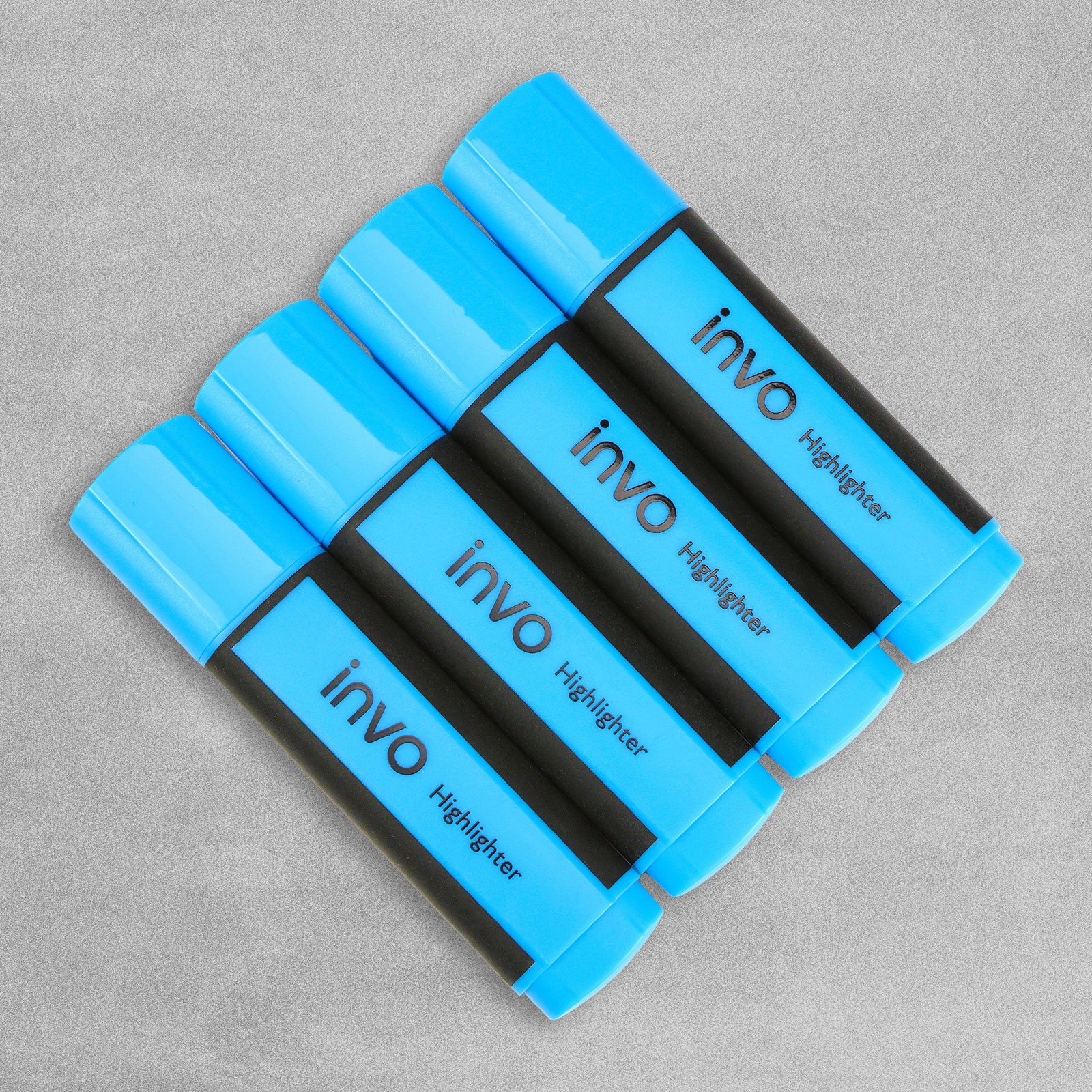 INVO Chisel Tip Highlighters Blue Ink - Pack of 4