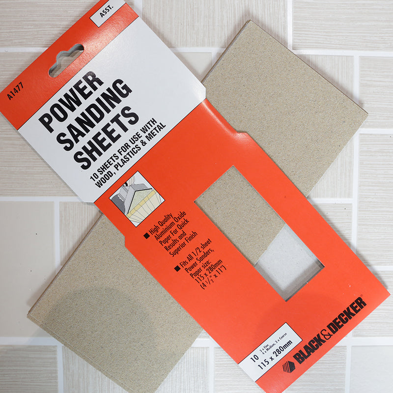 Black and Decker Power Sanding Sheets 10 Pack In Excess Direct