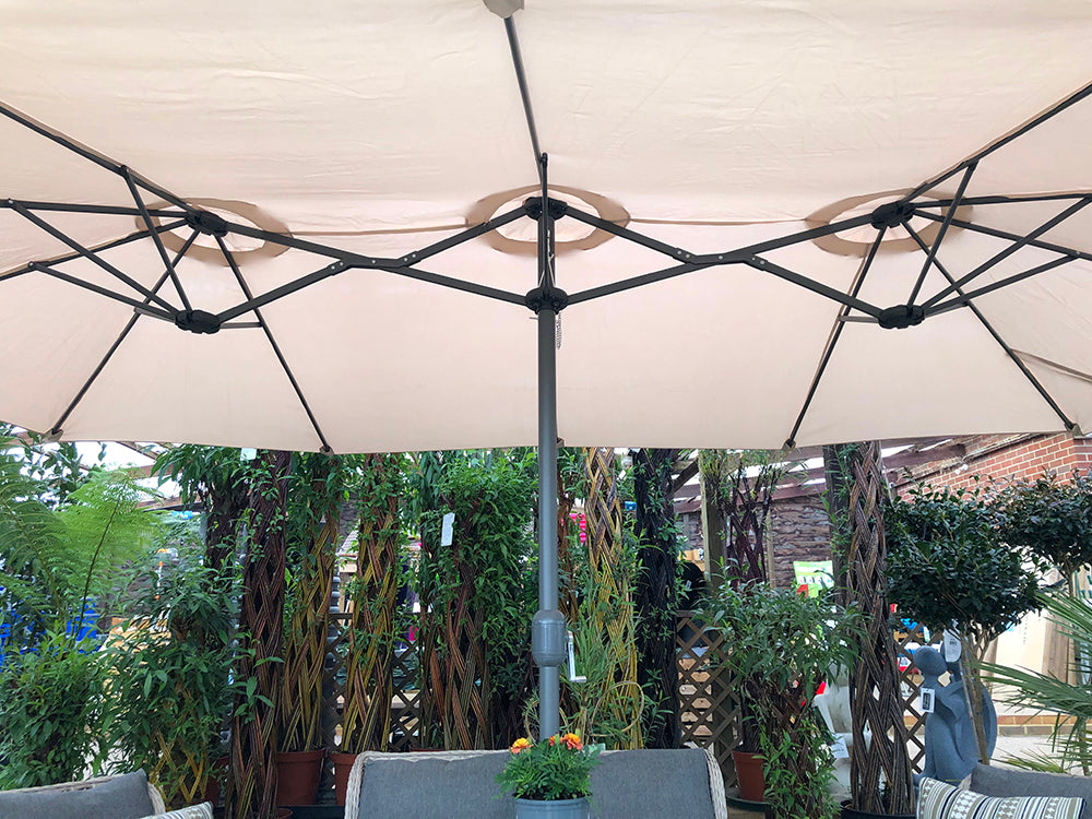 Varenna Double Parasol with Crank - 4.6m x 2.7m