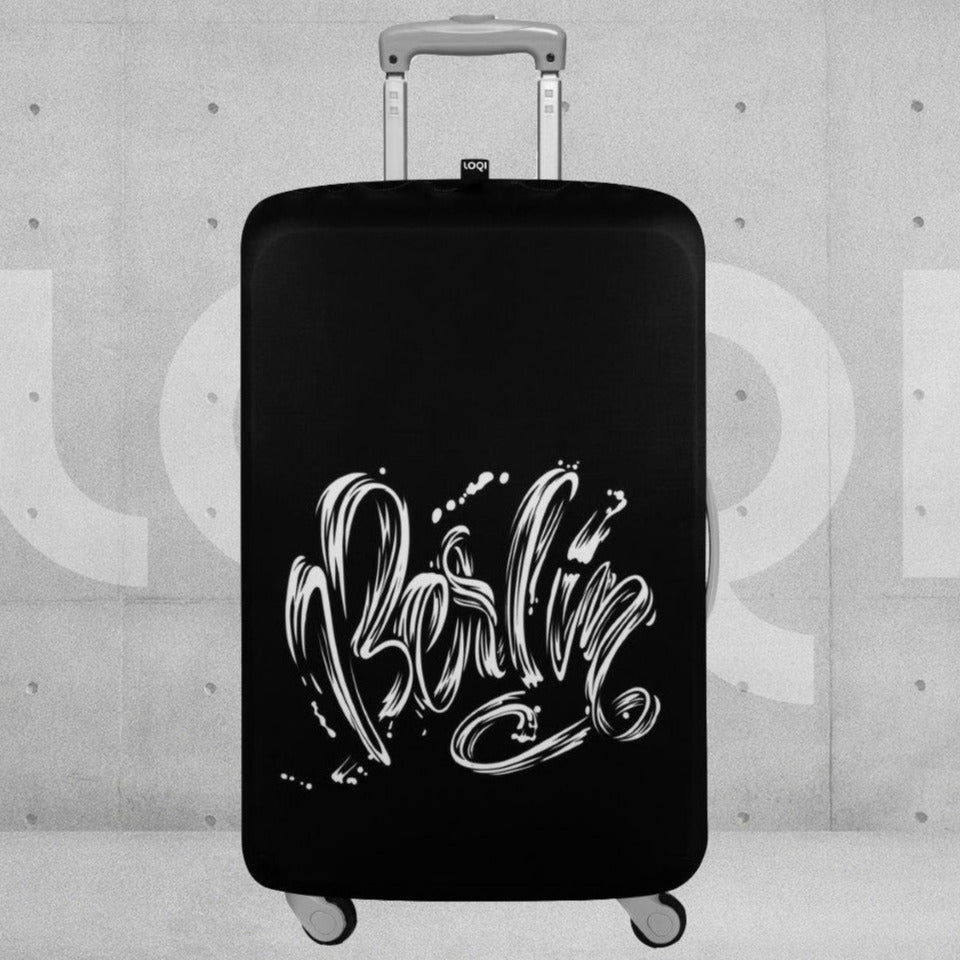 Loqi Luggage Cover - Berlin Text