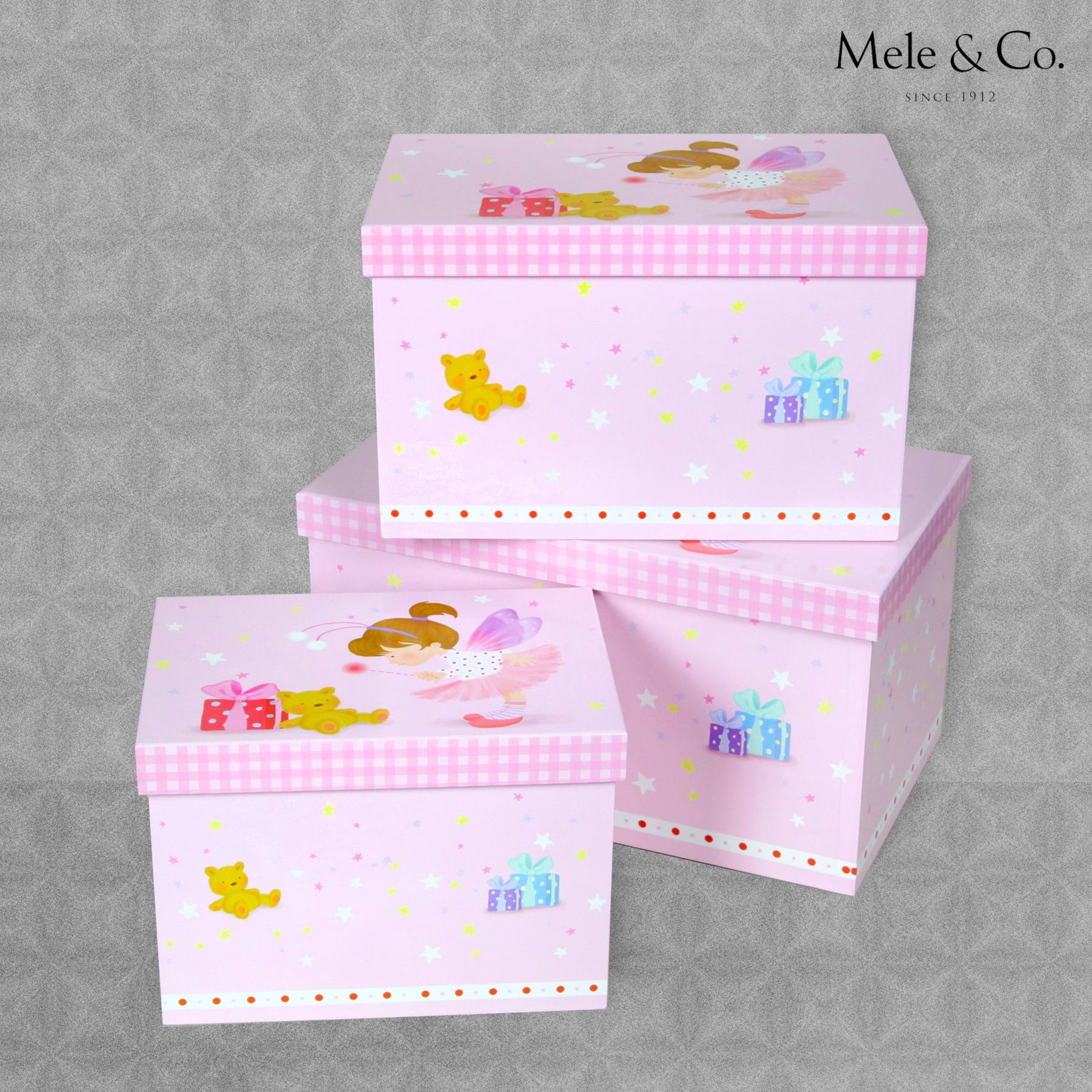 Mele & Co. Fairy Shoe Design Storage Box Set - Pink