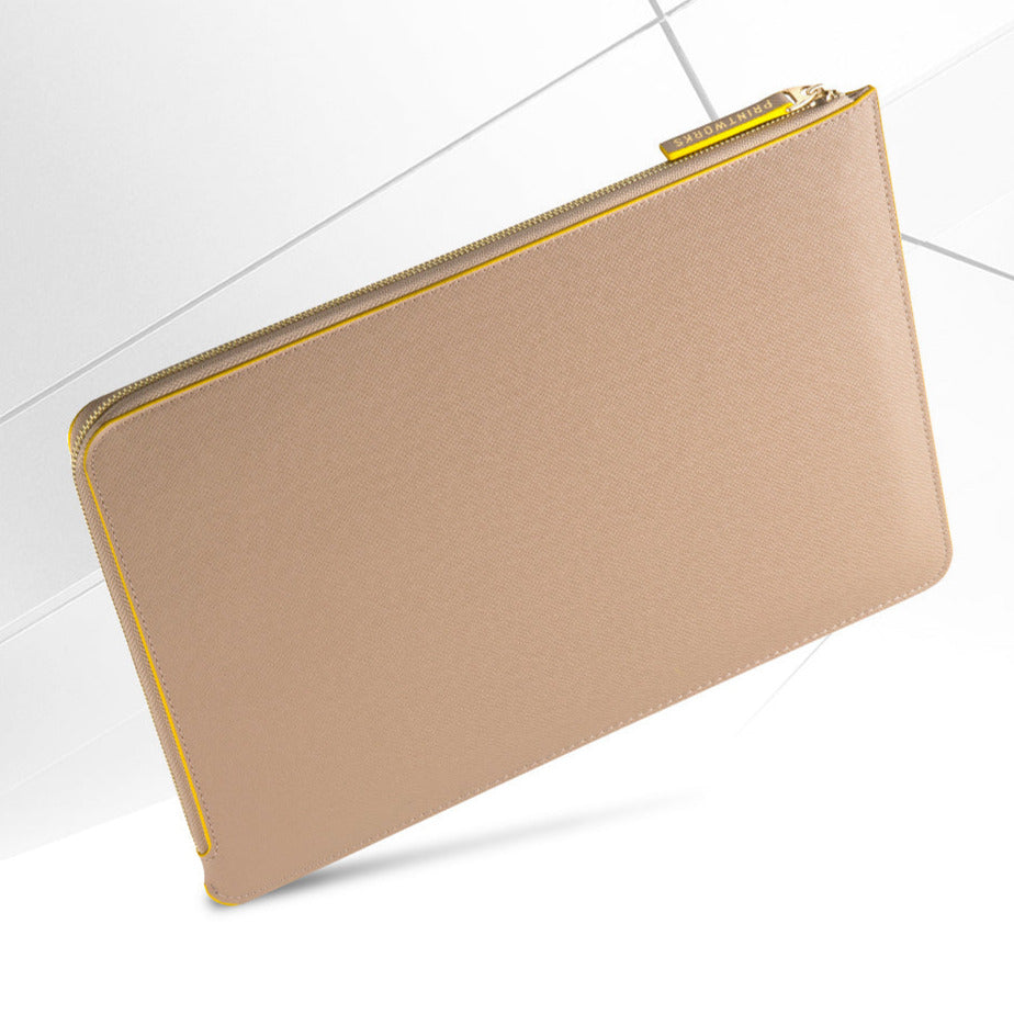 Printworks Laptop Case 13-15" - Beige/Yellow