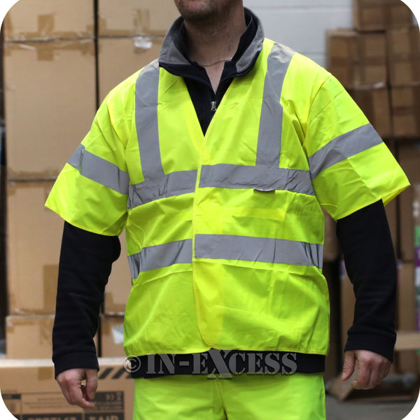 Hi-Vis Winter Jacket and Vest with Detachable Sleeves