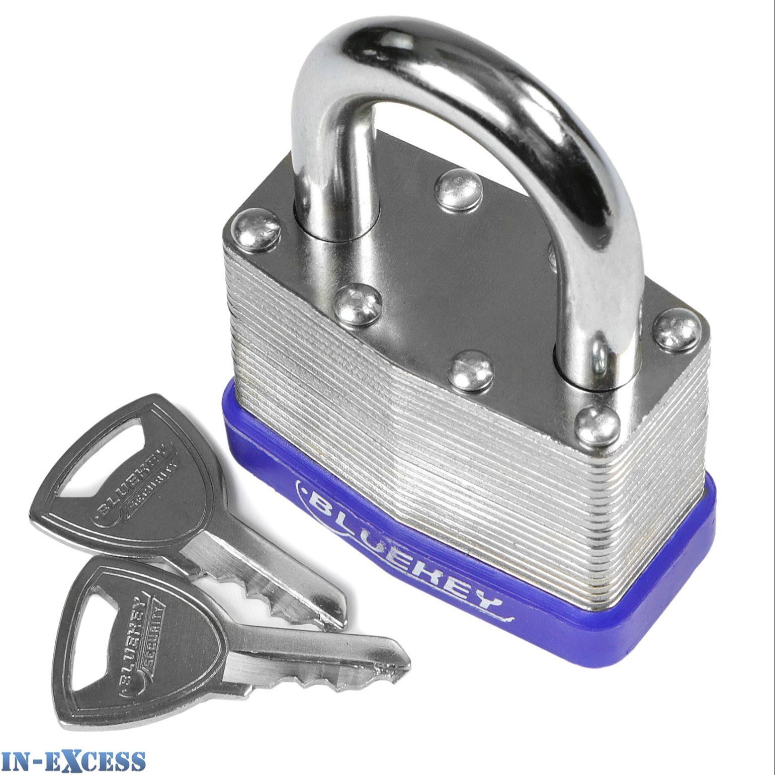 5x Bluekey Heavy Duty Laminated Steel Keyed Alike 30mm Padlocks HS-LS30-KA