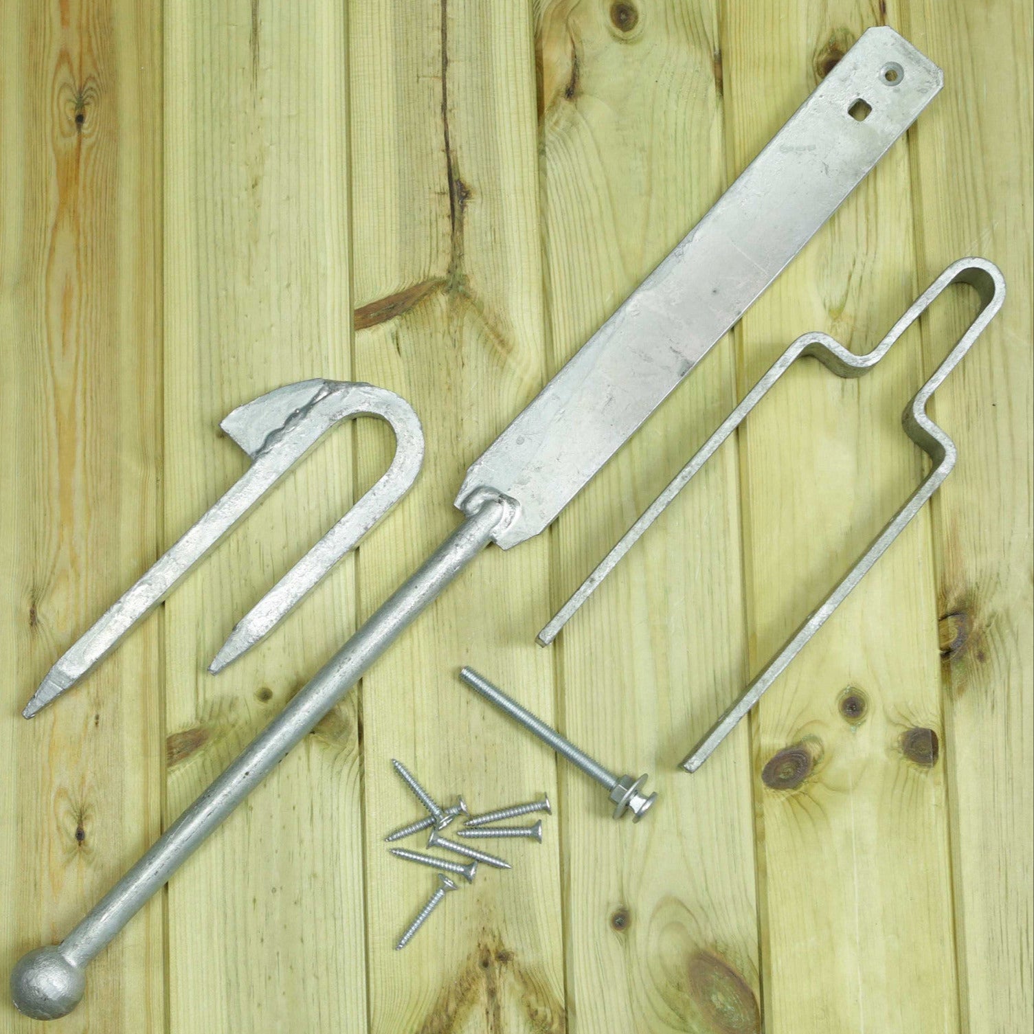 Field Gate Spring Fastener Set Heavy Duty Galvanised Catch & Latch