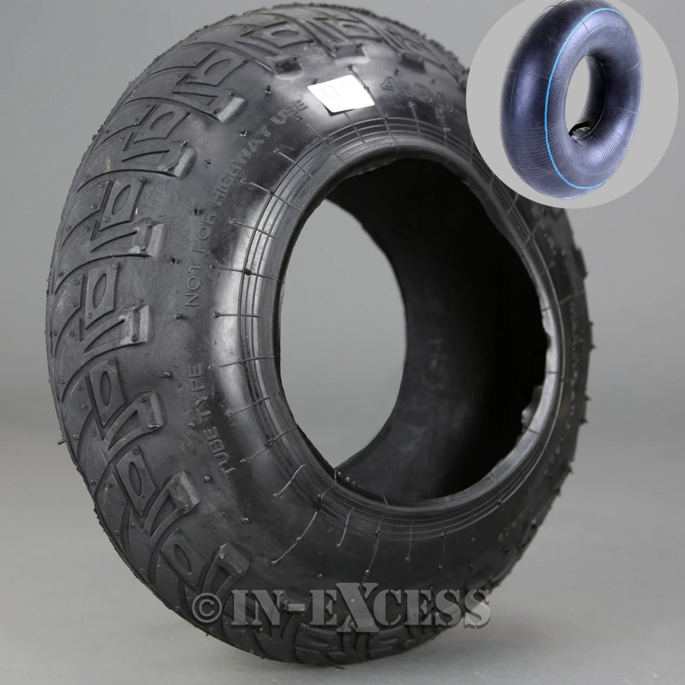 In-Excess Hardware Replacement Rubber Wheelbarrow Tyre Tube - 4.00-8"