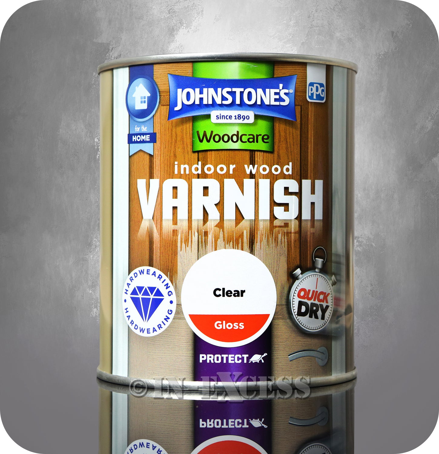 Johnstone's Satin Paint for Wood and Metal - Black / 750ml