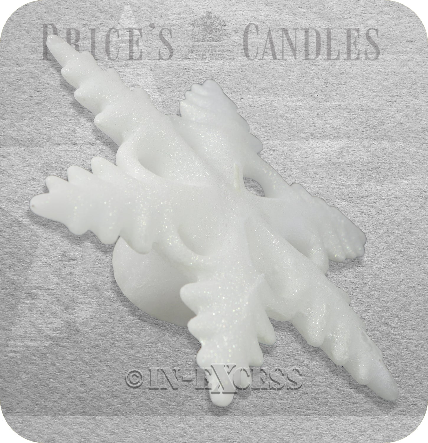 Price's Patent Candle Large Christmas Floating Snowflake Candle - Unscented