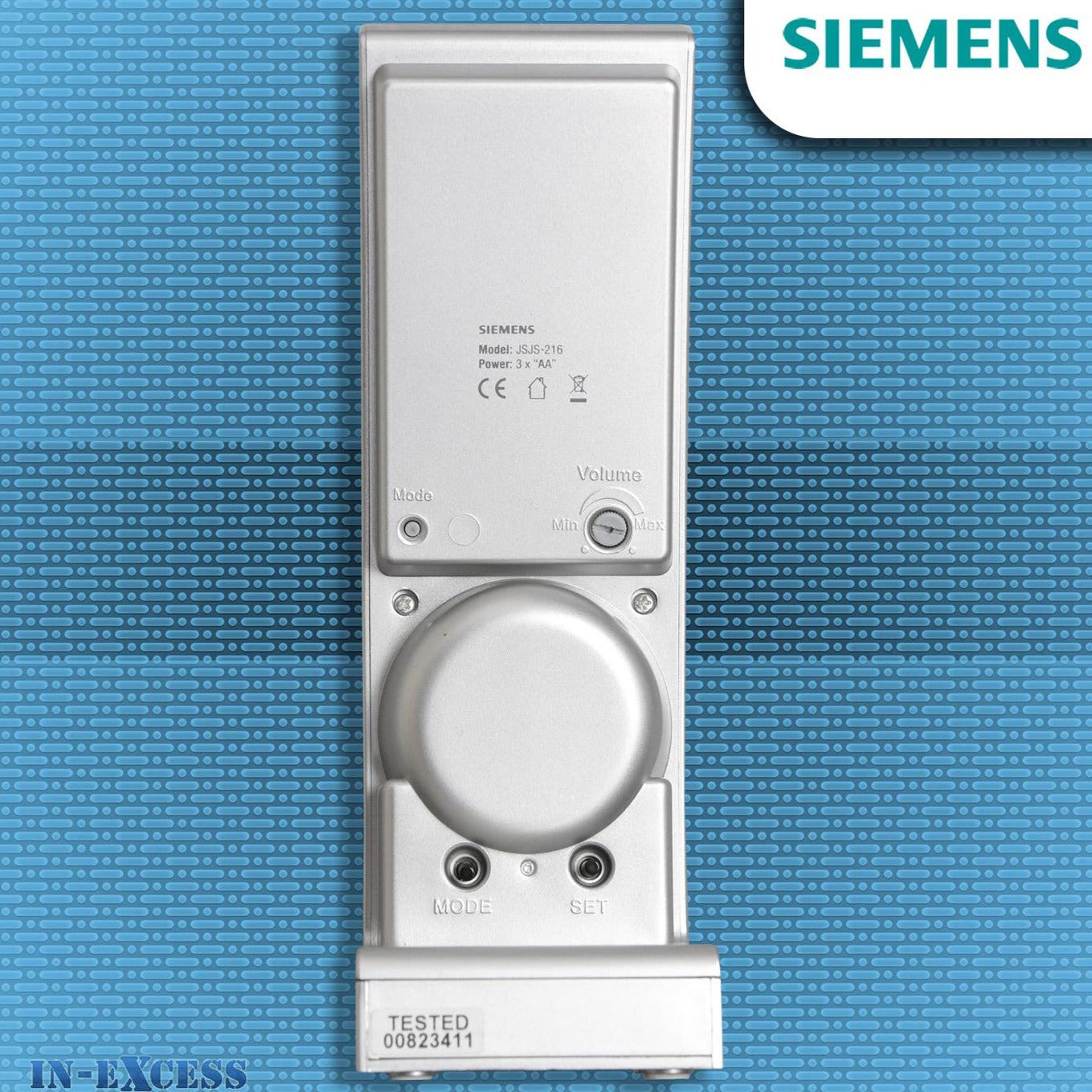 Siemens Azure Wirefree Portable Door Bell Chime Kit JSJS-216 - With JSJS-104W Bell Push