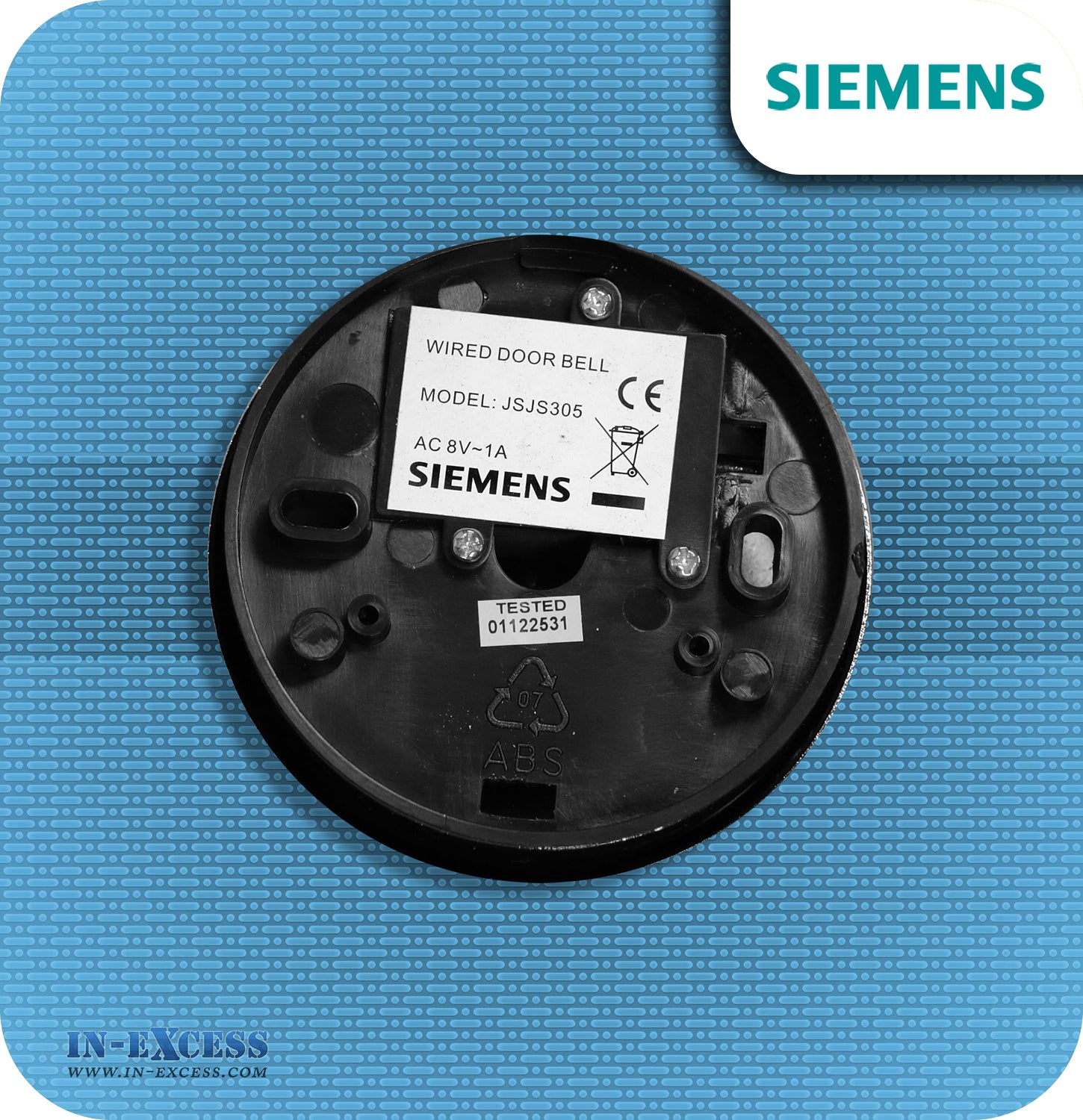 Siemens Wired Chrome Effect Door Bell Which is Transformer Operated - JSJS-305 (DCW8)