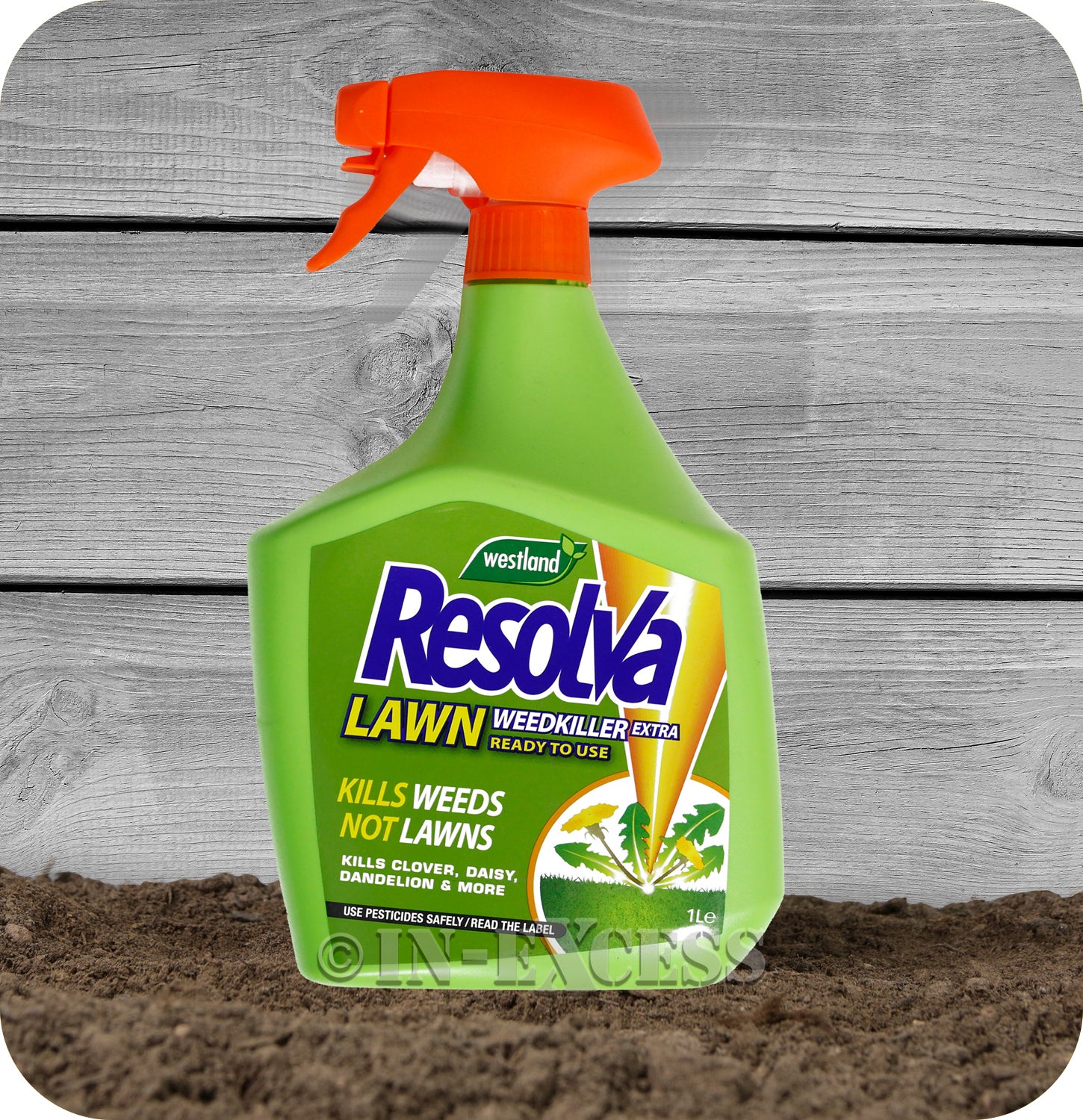 Westland Resolva Natural Lawn Dandelion Weedkiller Extra Spray - 1 Litre